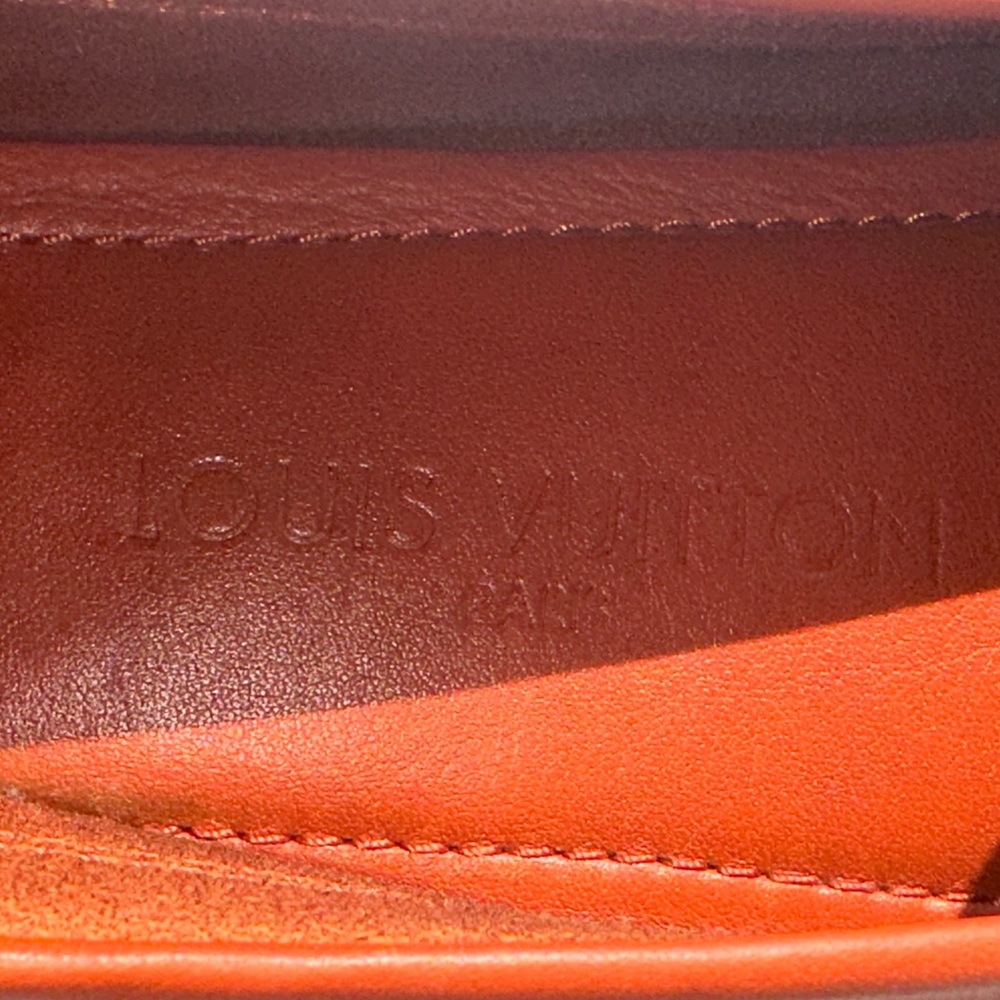 Louis Vuitton Orange Leather Loafers - Size 7 - Picture 16 of 16